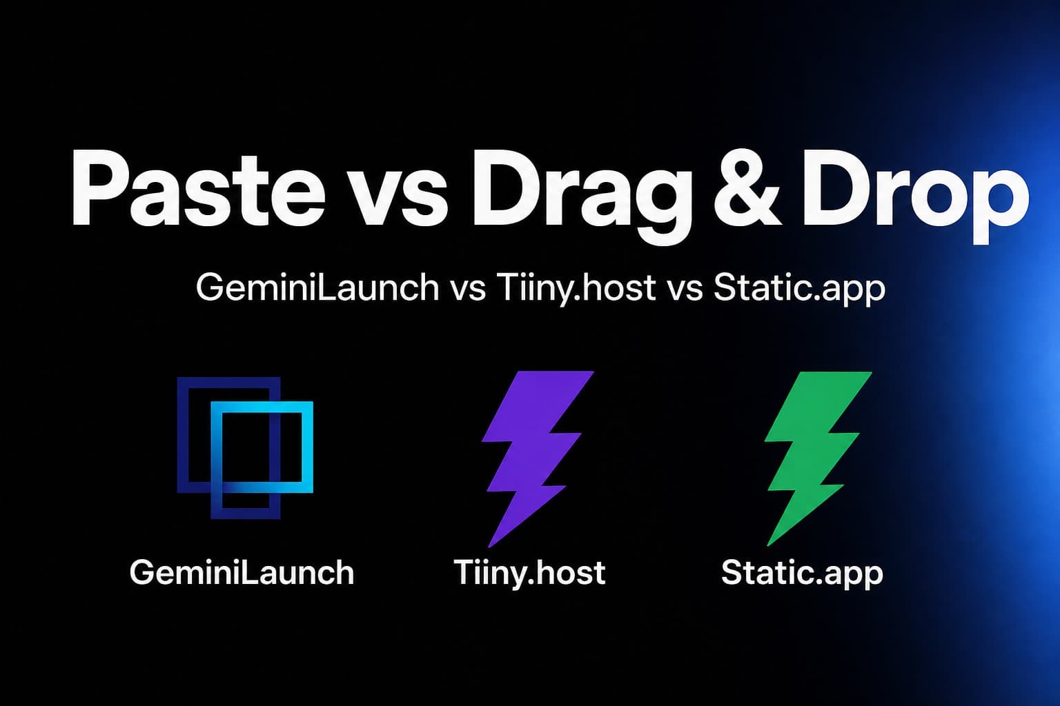 GeminiLaunch vs Tiiny.host vs Static.app — best for AI sites?