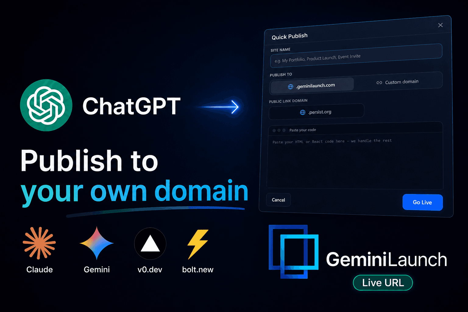 ChatGPT Website Hosting on a Custom Domain (Free Start)